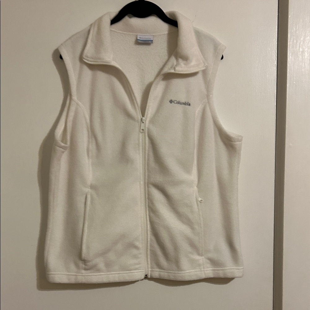 Women's Columbia Ivory Fleece Vest white XL